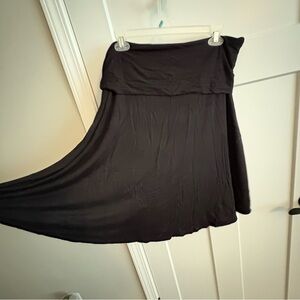 Philosophy, ladies, plus, 1x, black, stretchy, flowy, cotton feel skirt, nwt,